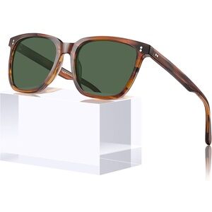 {CARFIA} Retro Acetate Polarized Sunglasses for Men UV400 Protection AntiGlare